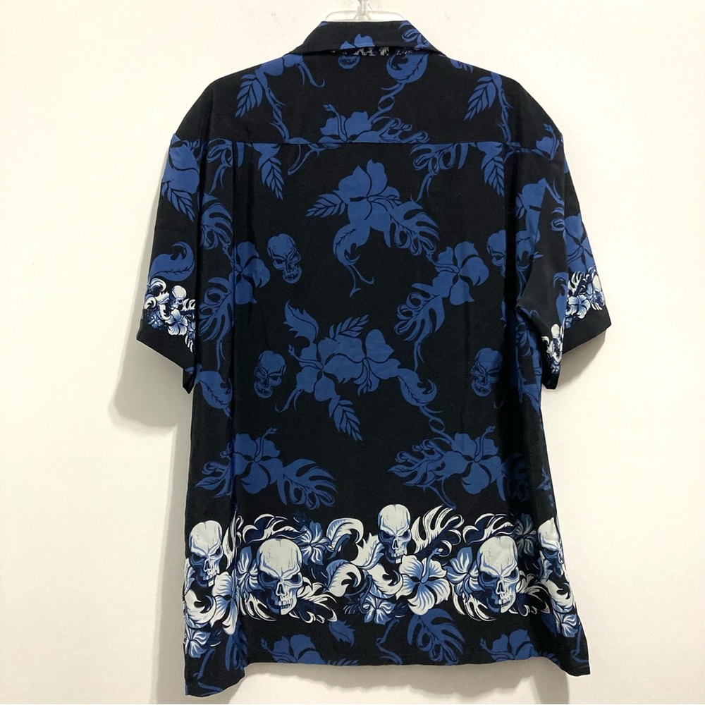 Kennington Men’s Summer Short Sleeve Shirt Hawaiian Floral Design - Picture 5 of 5